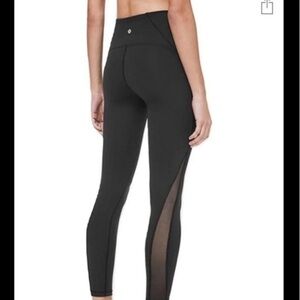 lululemon athletica Black Mesh Panel Leggings